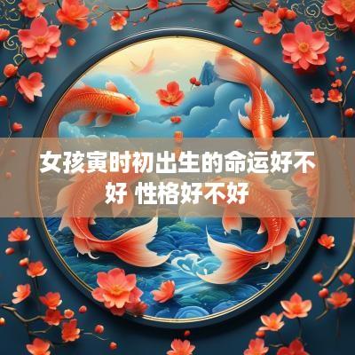 女孩寅时初出生的命运好不好 性格好不好