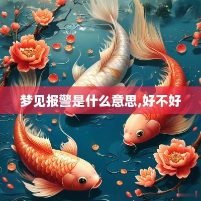梦见报警是什么意思,好不好