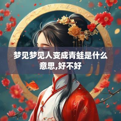 梦见梦见人变成青蛙是什么意思,好不好