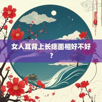女人耳背上长痣面相好不好？