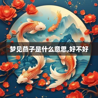 梦见燕子是什么意思,好不好