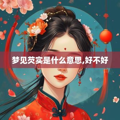 梦见芡实是什么意思,好不好
