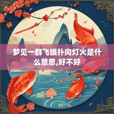 梦见一群飞蛾扑向灯火是什么意思,好不好