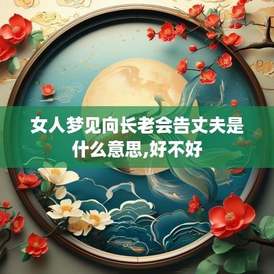 女人梦见向长老会告丈夫是什么意思,好不好