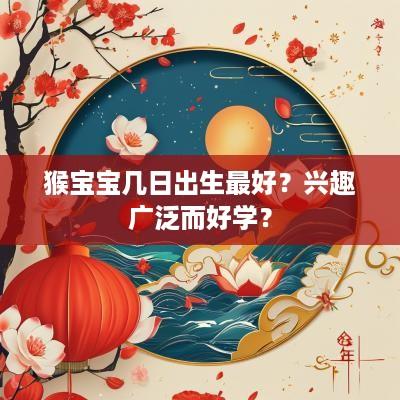 猴宝宝几日出生最好？兴趣广泛而好学？