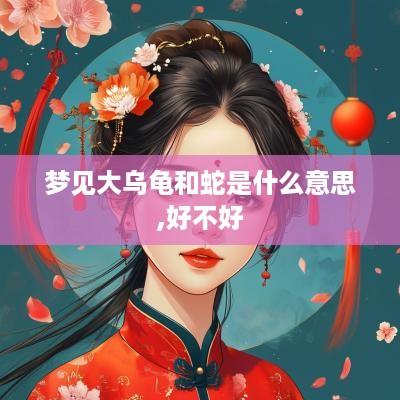 梦见大乌龟和蛇是什么意思,好不好
