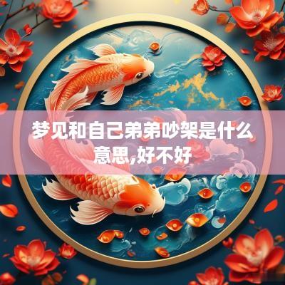 梦见和自己弟弟吵架是什么意思,好不好