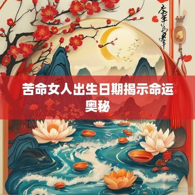 苦命女人出生日期揭示命运奥秘