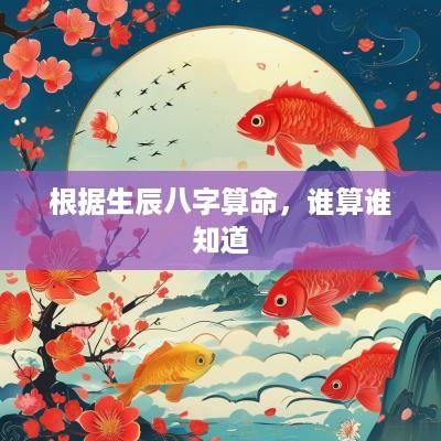 根据生辰八字算命，谁算谁知道