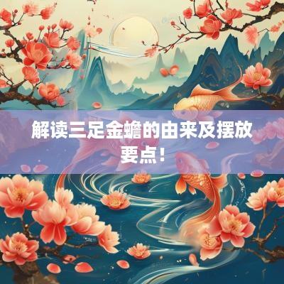 解读三足金蟾的由来及摆放要点！