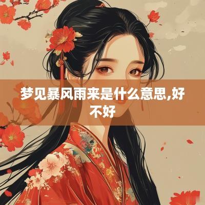 梦见暴风雨来是什么意思,好不好