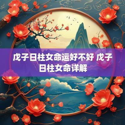 戊子日柱女命运好不好 戊子日柱女命详解
