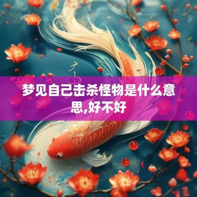 梦见自己击杀怪物是什么意思,好不好