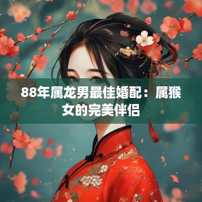 88年属龙男最佳婚配：属猴女的完美伴侣