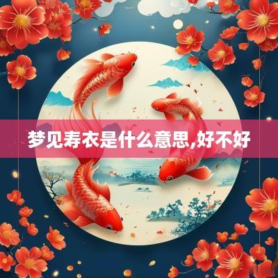 梦见寿衣是什么意思,好不好
