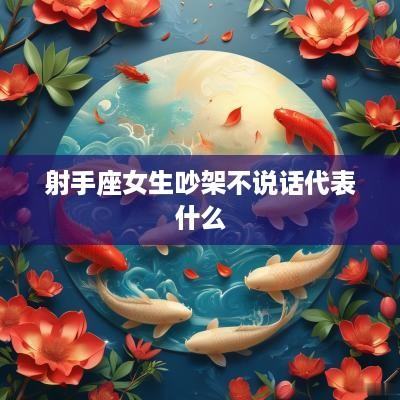 射手座女生吵架不说话代表什么
