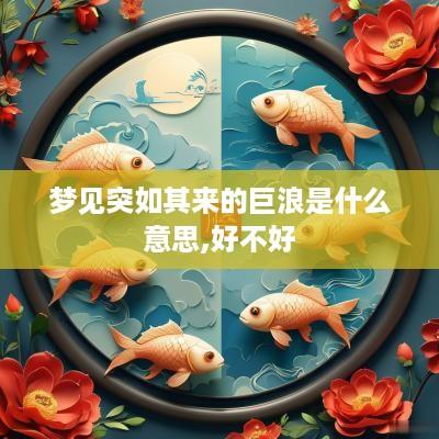 梦见突如其来的巨浪是什么意思,好不好