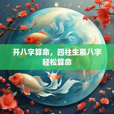 开八字算命，四柱生辰八字轻松算命