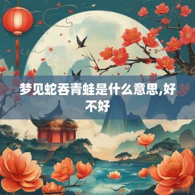 梦见蛇吞青蛙是什么意思,好不好