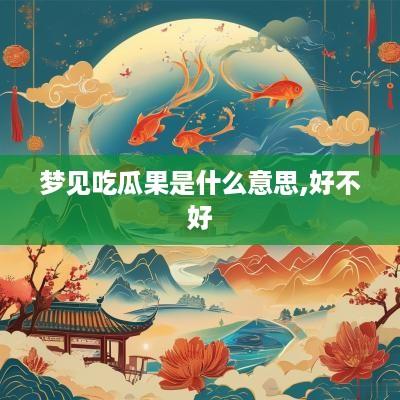 梦见吃瓜果是什么意思,好不好