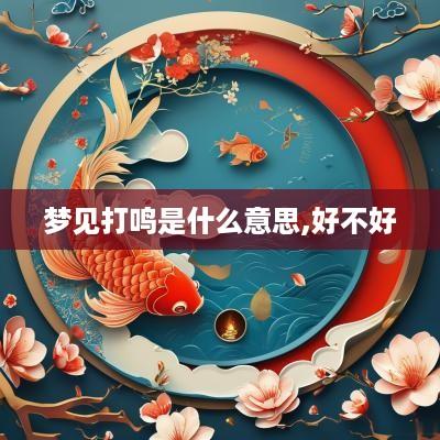 梦见打鸣是什么意思,好不好