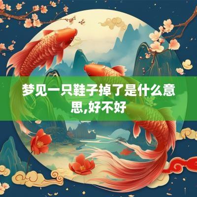 梦见一只鞋子掉了是什么意思,好不好