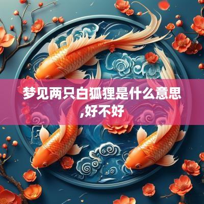 梦见两只白狐狸是什么意思,好不好