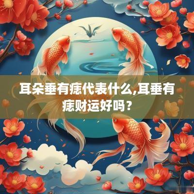 耳朵垂有痣代表什么,耳垂有痣财运好吗？