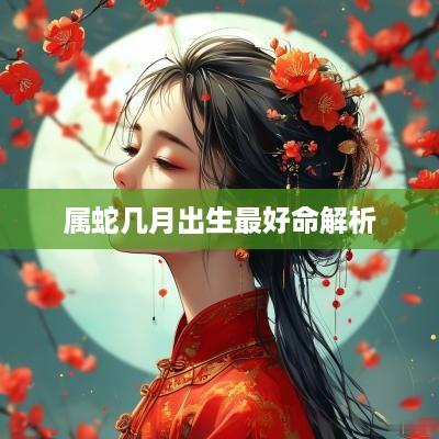 属蛇几月出生最好命解析
