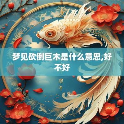 梦见砍倒巨木是什么意思,好不好