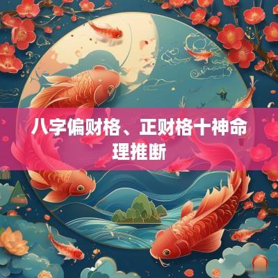 八字偏财格、正财格十神命理推断