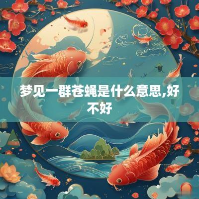 梦见一群苍蝇是什么意思,好不好