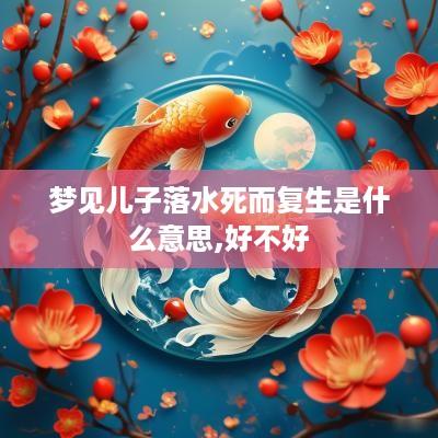 梦见儿子落水死而复生是什么意思,好不好