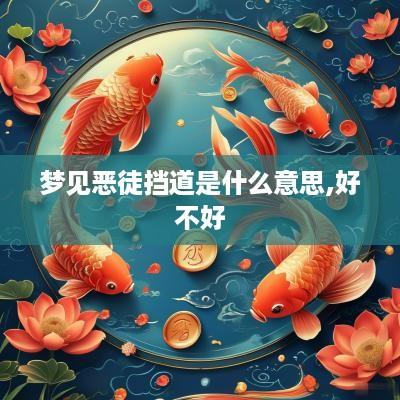 梦见恶徒挡道是什么意思,好不好