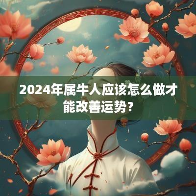 2025年属牛人应该怎么做才能改善运势？