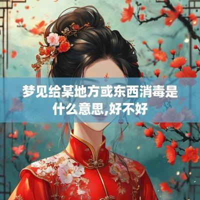 梦见给某地方或东西消毒是什么意思,好不好