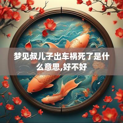 梦见叔儿子出车祸死了是什么意思,好不好