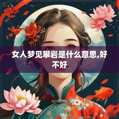 女人梦见攀岩是什么意思,好不好
