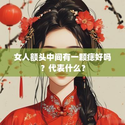 女人额头中间有一颗痣好吗？代表什么？
