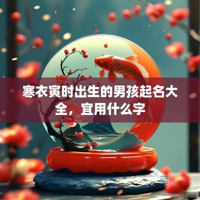 寒衣寅时出生的男孩起名大全，宜用什么字