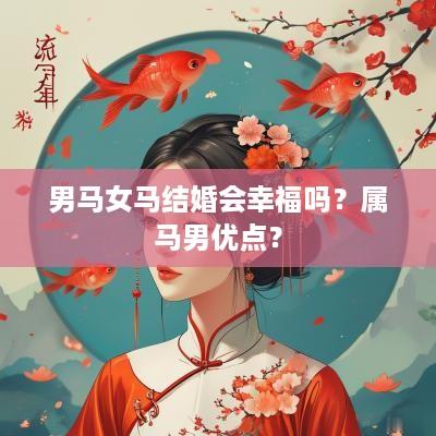 男马女马结婚会幸福吗？属马男优点？