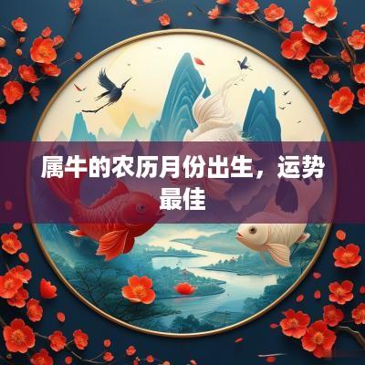 属牛的农历月份出生，运势最佳