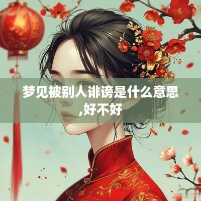梦见被别人诽谤是什么意思,好不好