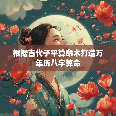 根据古代子平算命术打造万年历八字算命