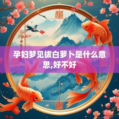 孕妇梦见拔白萝卜是什么意思,好不好
