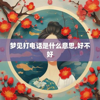 梦见打电话是什么意思,好不好