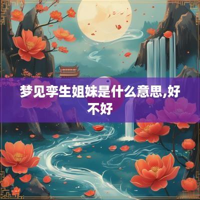 梦见孪生姐妹是什么意思,好不好