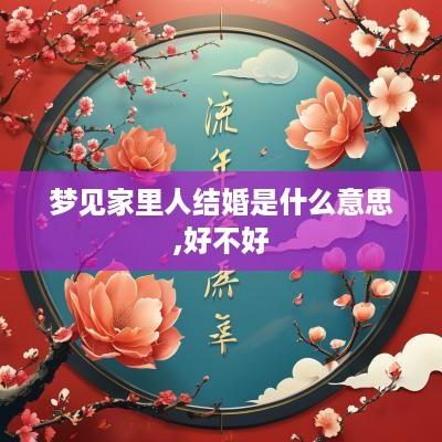 梦见家里人结婚是什么意思,好不好