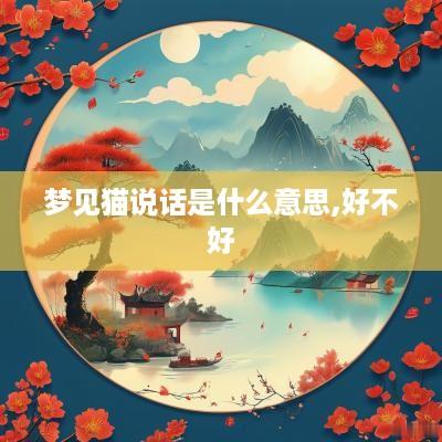梦见猫说话是什么意思,好不好