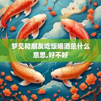 梦见和朋友吃饭喝酒是什么意思,好不好